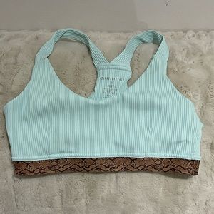 Carbon38 icy blue -Printed Band Bralette